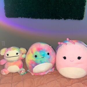 3 pack tie dye squishmallows